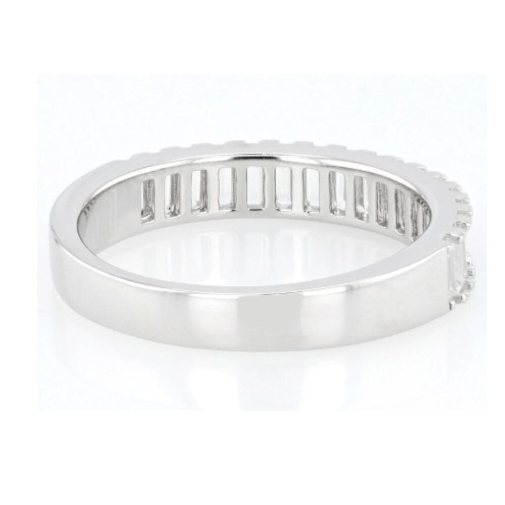 NIB - JTV White Cubic Zirconia Platinum Over Sterling Silver Ring 1.41ctw - Picture 3 of 9